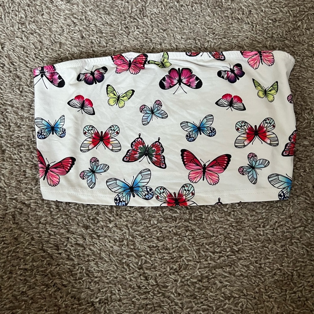 shein butterfly tube top
